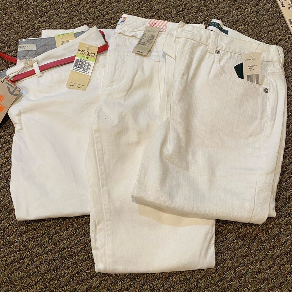 Assorted NWT white pants